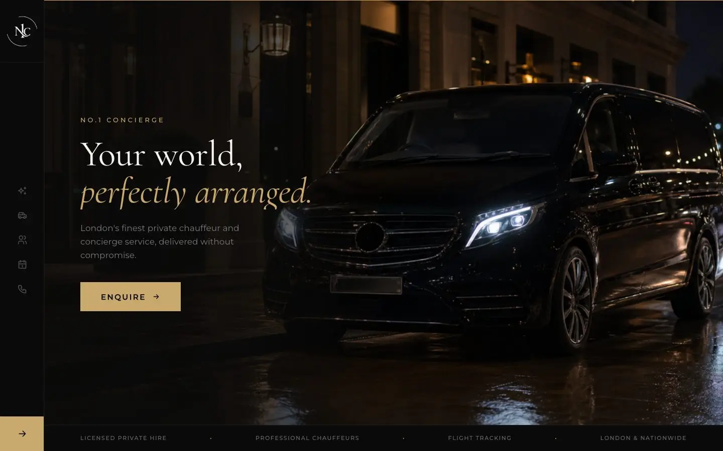 No.1 Concierge website, designed and built by Vervio Digital Co